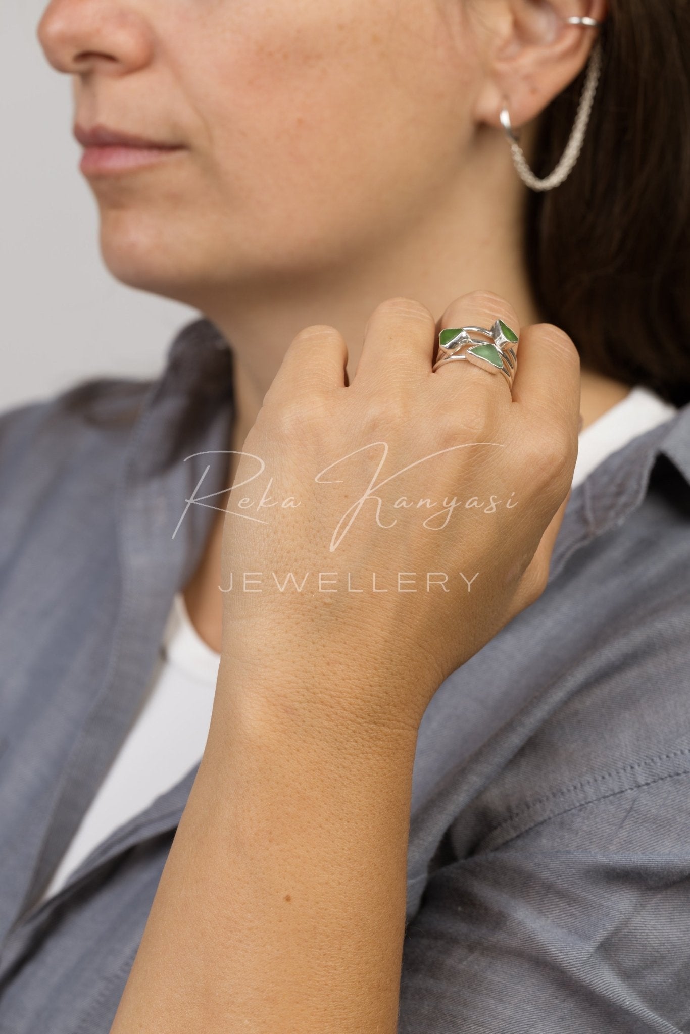 Ezüst fülékszer - Reka Kanyasi Jewellery