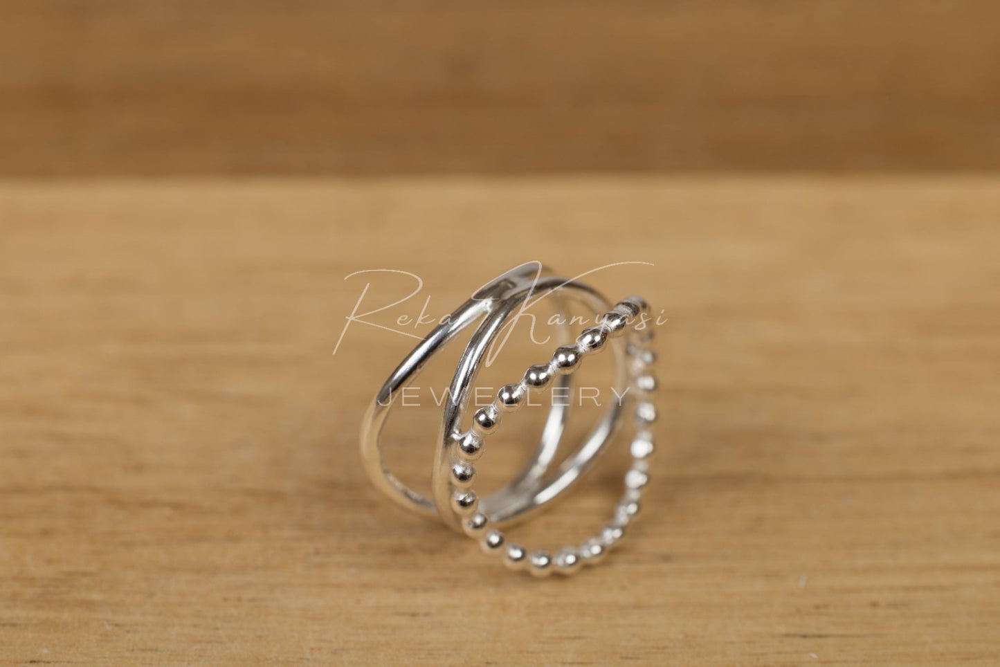 Hullámzás ezüst gyűrű - Reka Kanyasi Jewellery