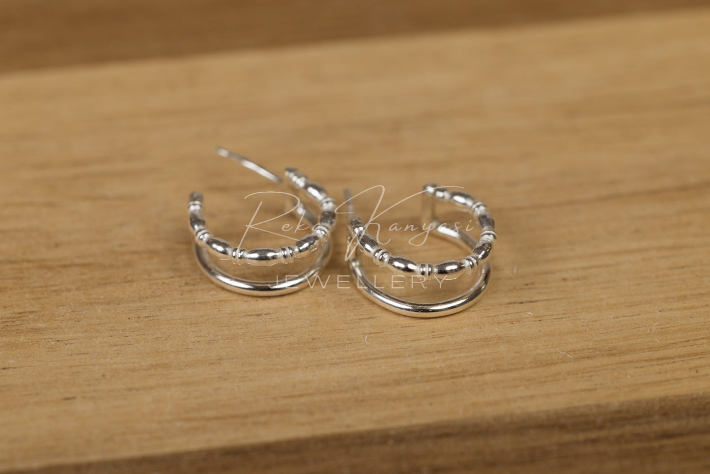 Linea ezüst fülbevaló - Reka Kanyasi Jewellery