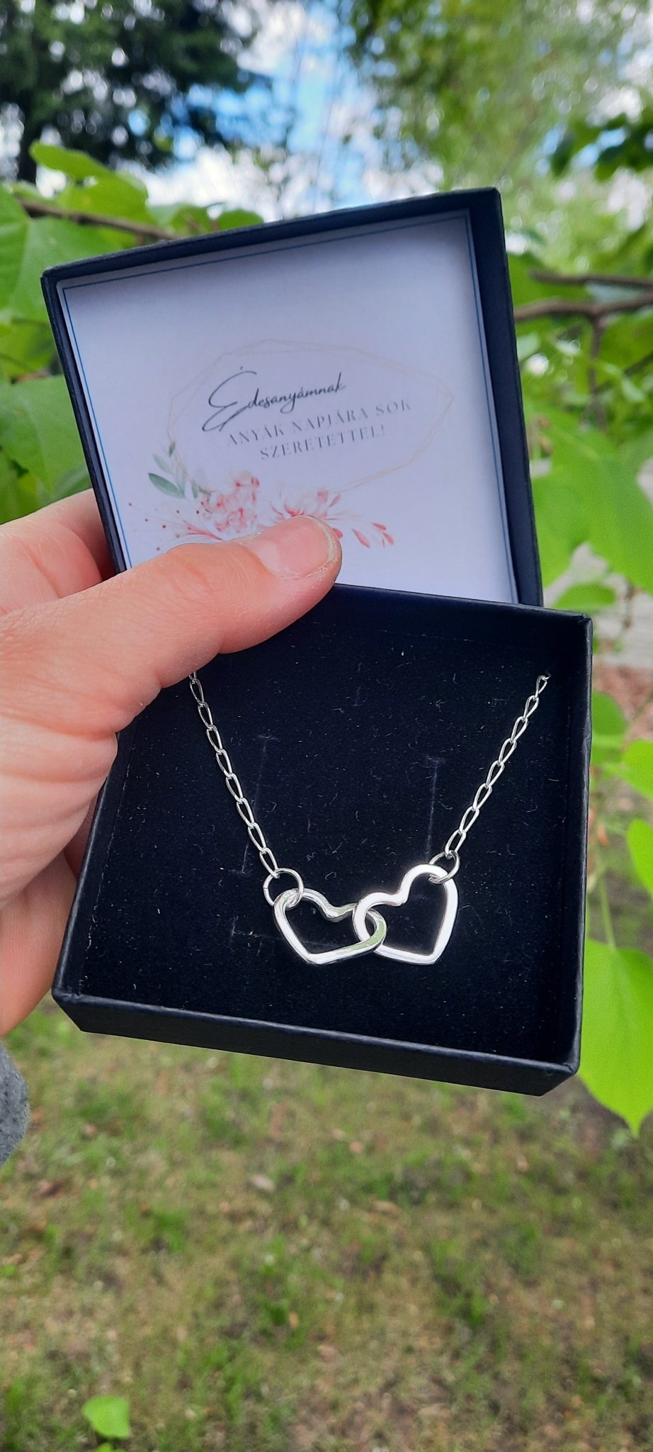 LOVE my Mom Mothers day necklace - Szeretem az Anyukámat anyák napi nyaklánc - Reka Kanyasi Jewellery