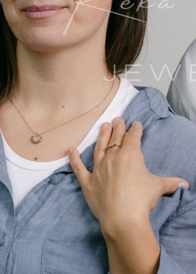 Nílus ezüst gyűrű hematit gyönggyel - Reka Kanyasi Jewellery