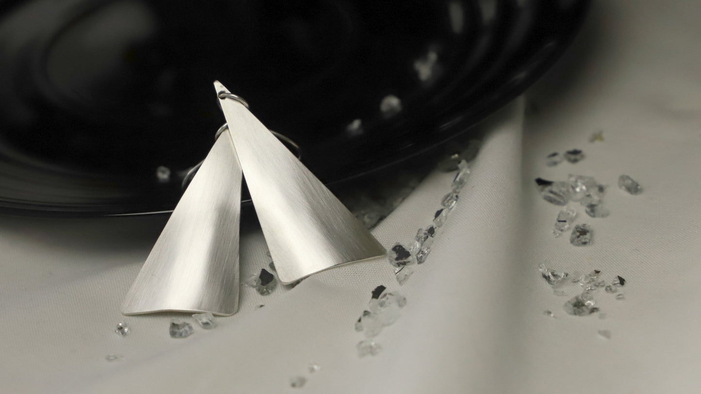 Sail sterling silver earrings - Vitorla ezüst fülbevaló - Reka Kanyasi Jewellery