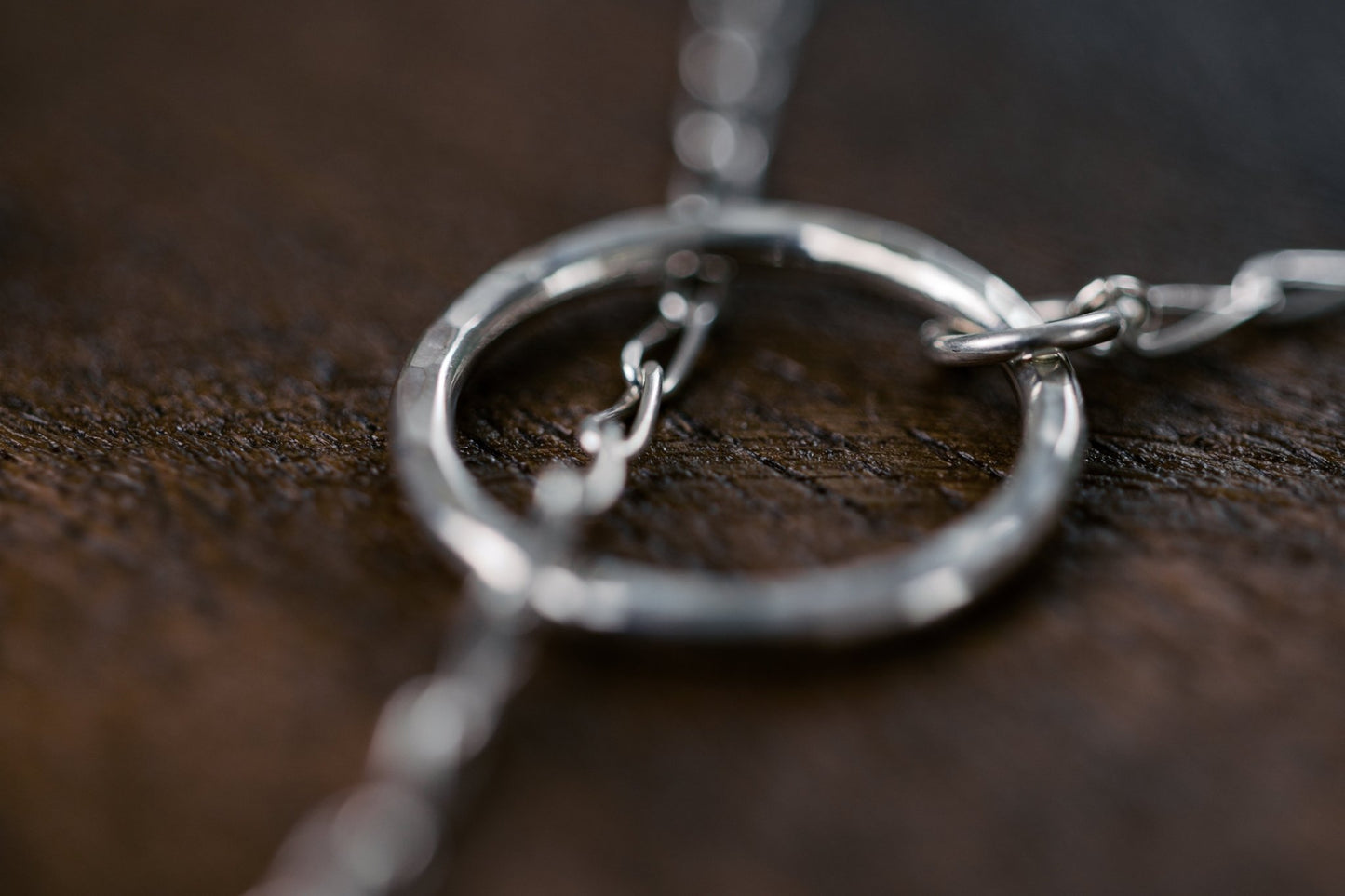 Silver chain with circle and straight connect - Ezüst lánc kör és egyenes kapcsolódással - Reka Kanyasi Jewellery