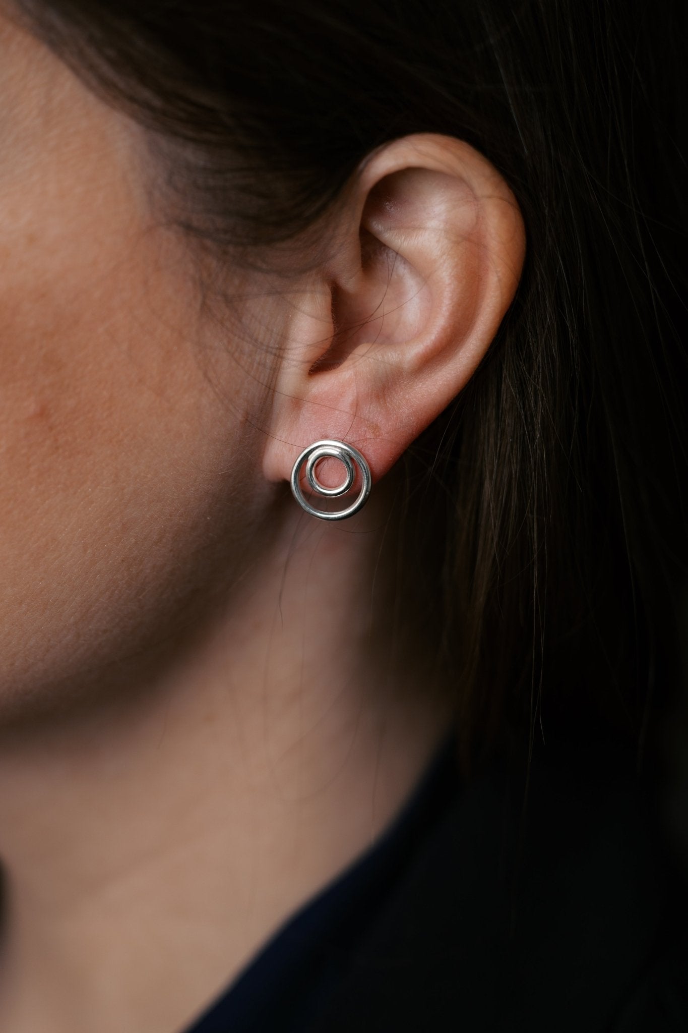 The FAMILY silver circles earrings - A CSALÁD ezüst körök fülbevaló - Reka Kanyasi Jewellery
