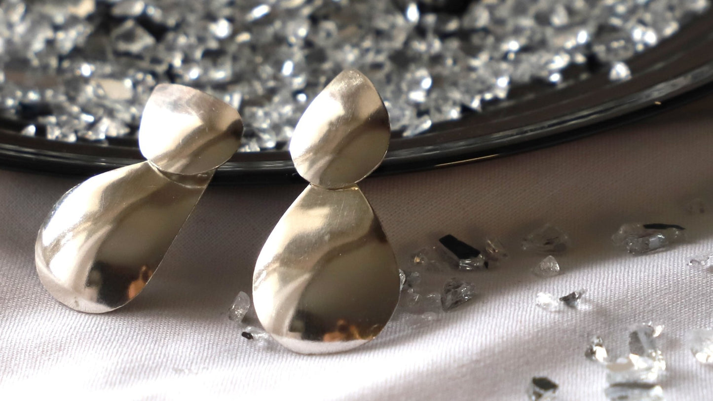 A drop in the ocean silver earrings - Csepp a tengerben ezüst fülbevaló - Reka Kanyasi Jewellery