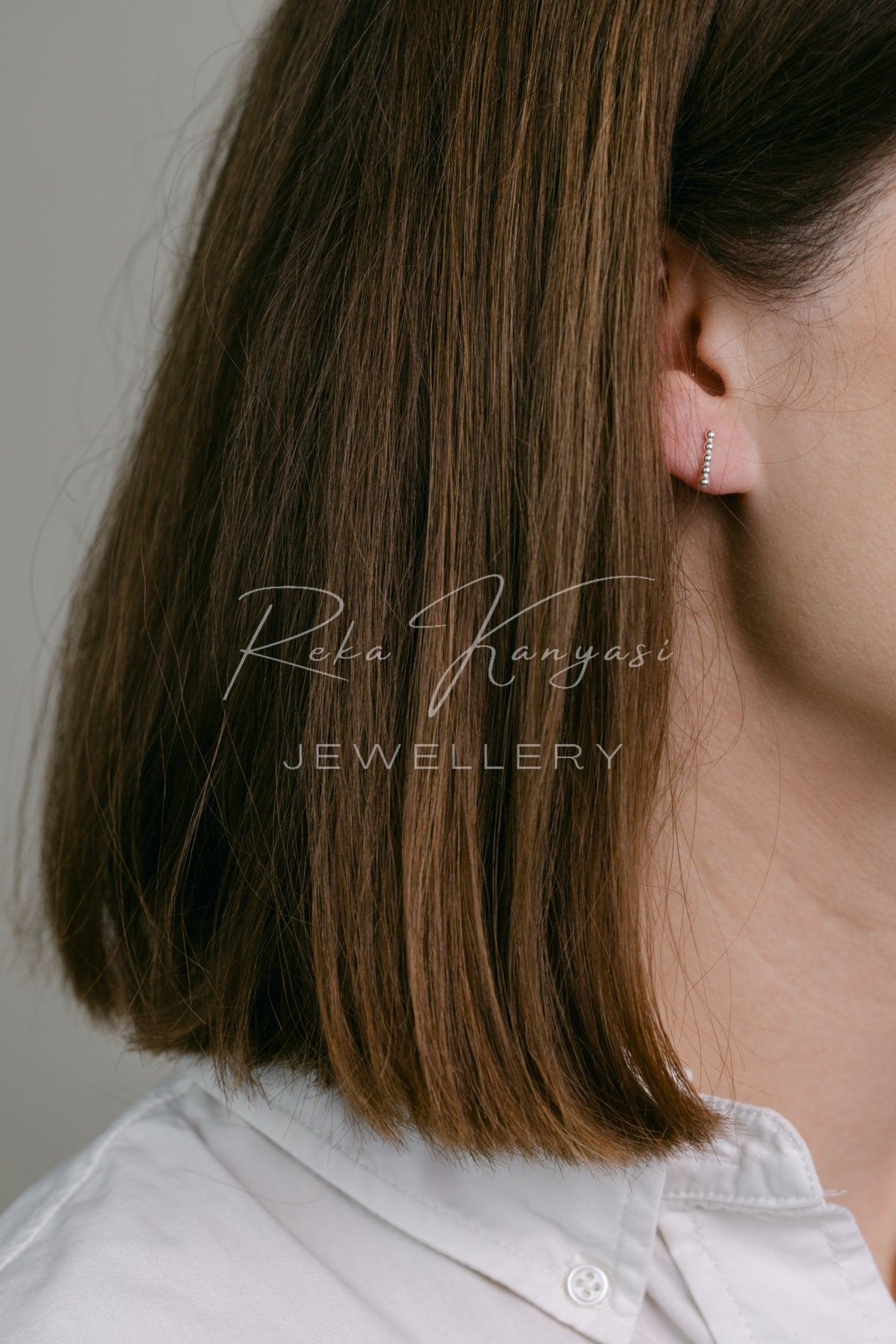 Aris ezüst fulbevaló - Reka Kanyasi Jewellery