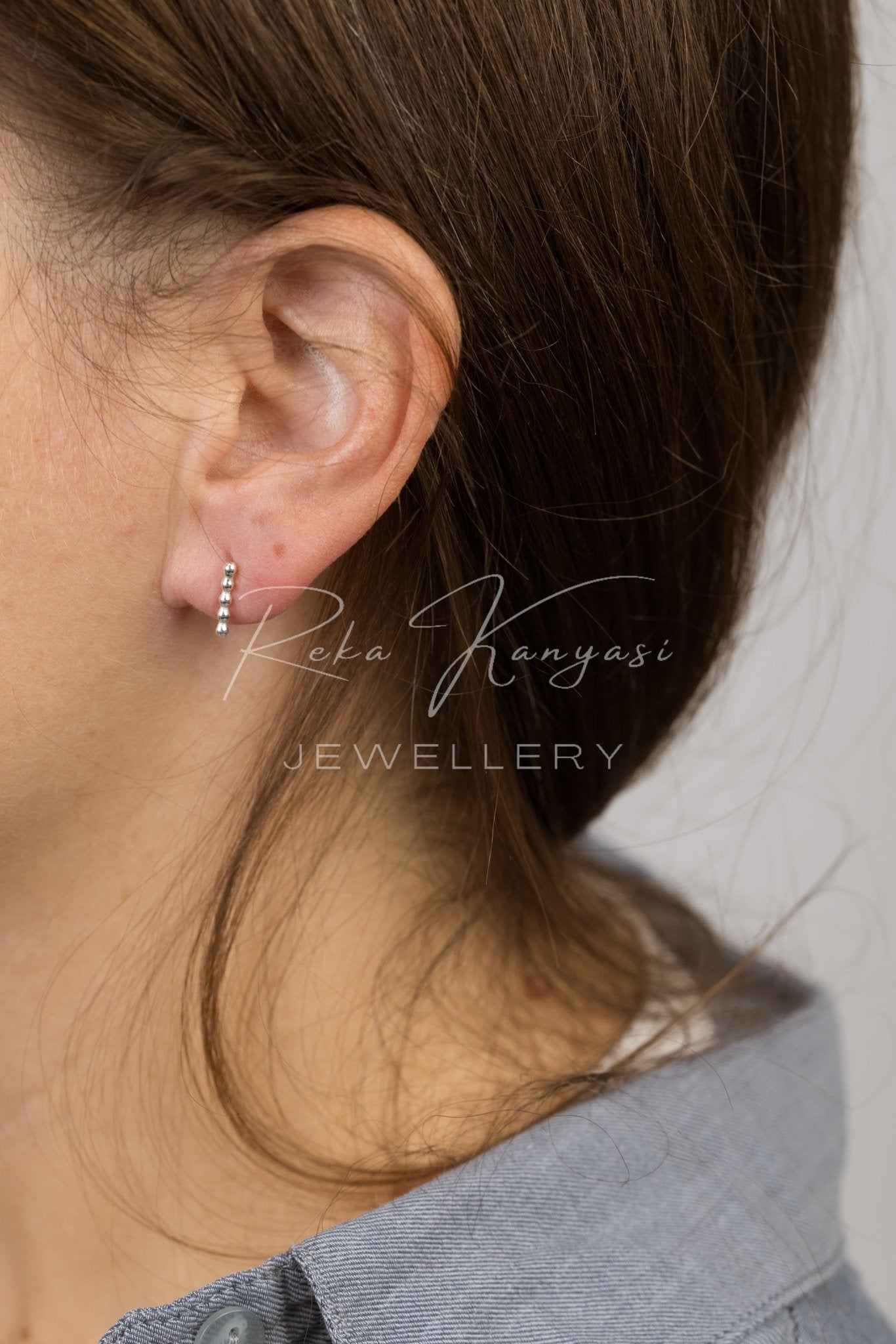 Aris ezüst fulbevaló - Reka Kanyasi Jewellery