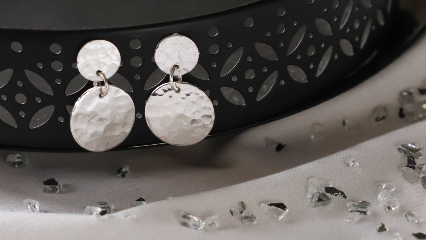Aurora sterling silver earrings - Auróra ezüst fülbevaló - Reka Kanyasi Jewellery