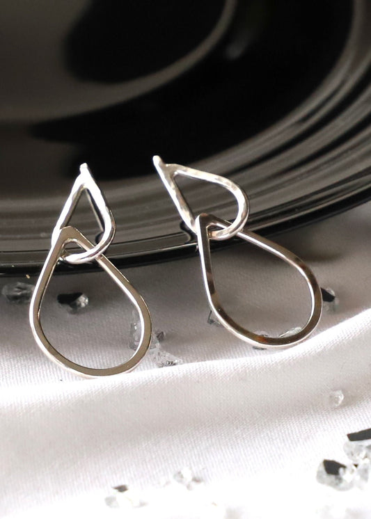 Boho drop sterling silver earrings - Boho csepp alakú ezüst fülbevaló - Reka Kanyasi Jewellery