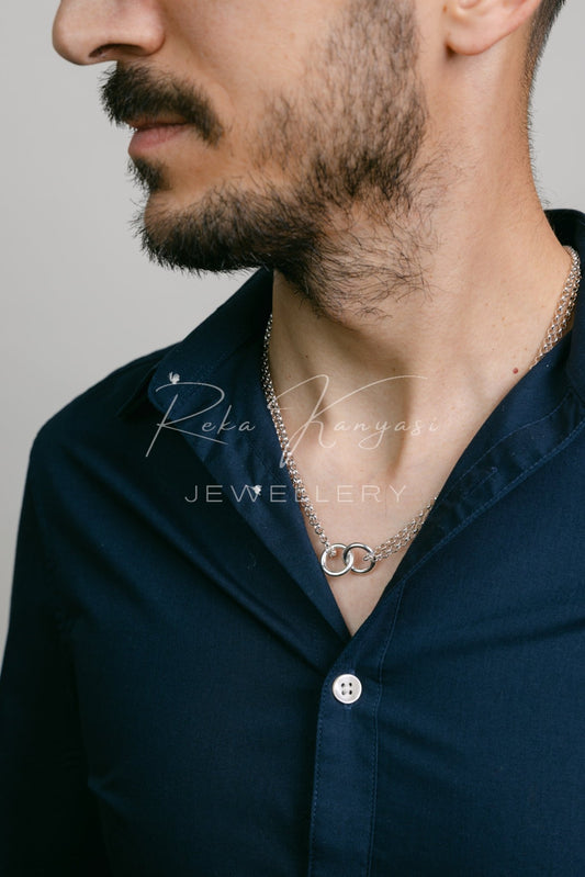 Bond ezüst lánc férfiaknak - Reka Kanyasi Jewellery