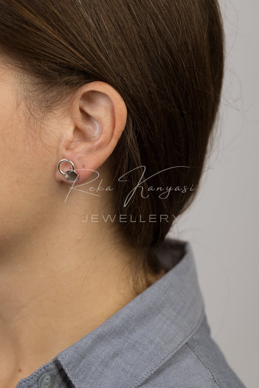 Eclipse ezüst fülbevaló - Reka Kanyasi Jewellery