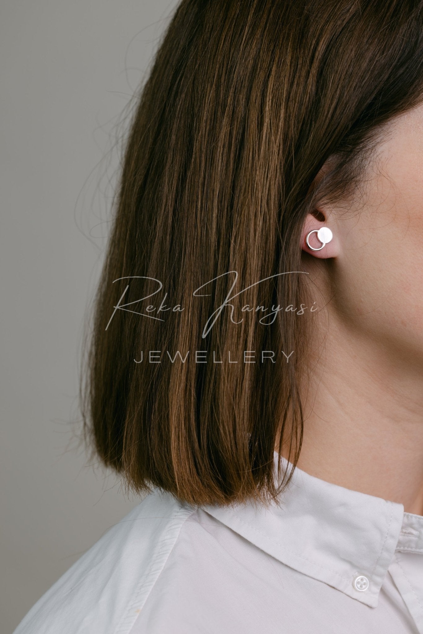 Eclipse ezüst fülbevaló - Reka Kanyasi Jewellery