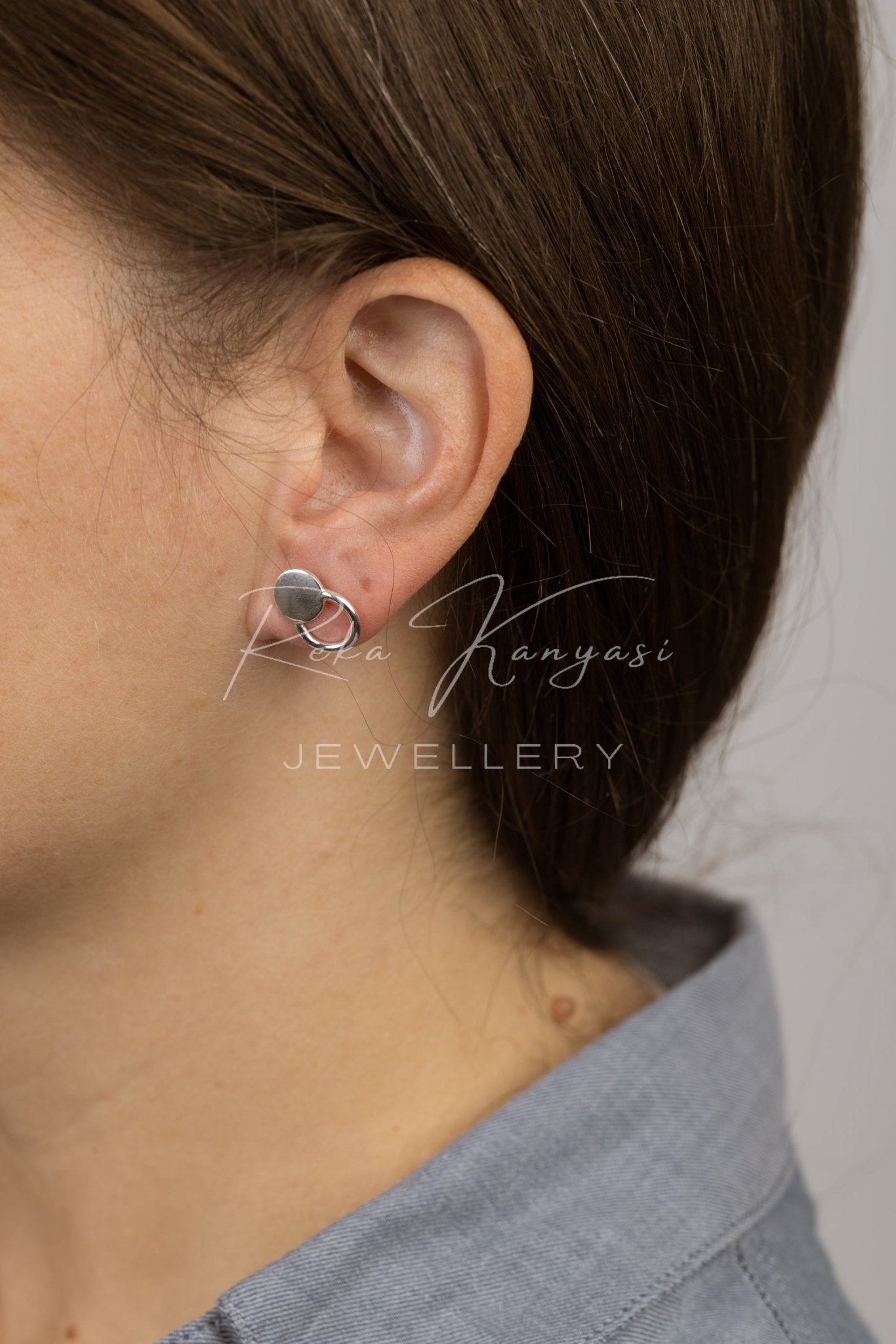 Eclipse ezüst fülbevaló - Reka Kanyasi Jewellery