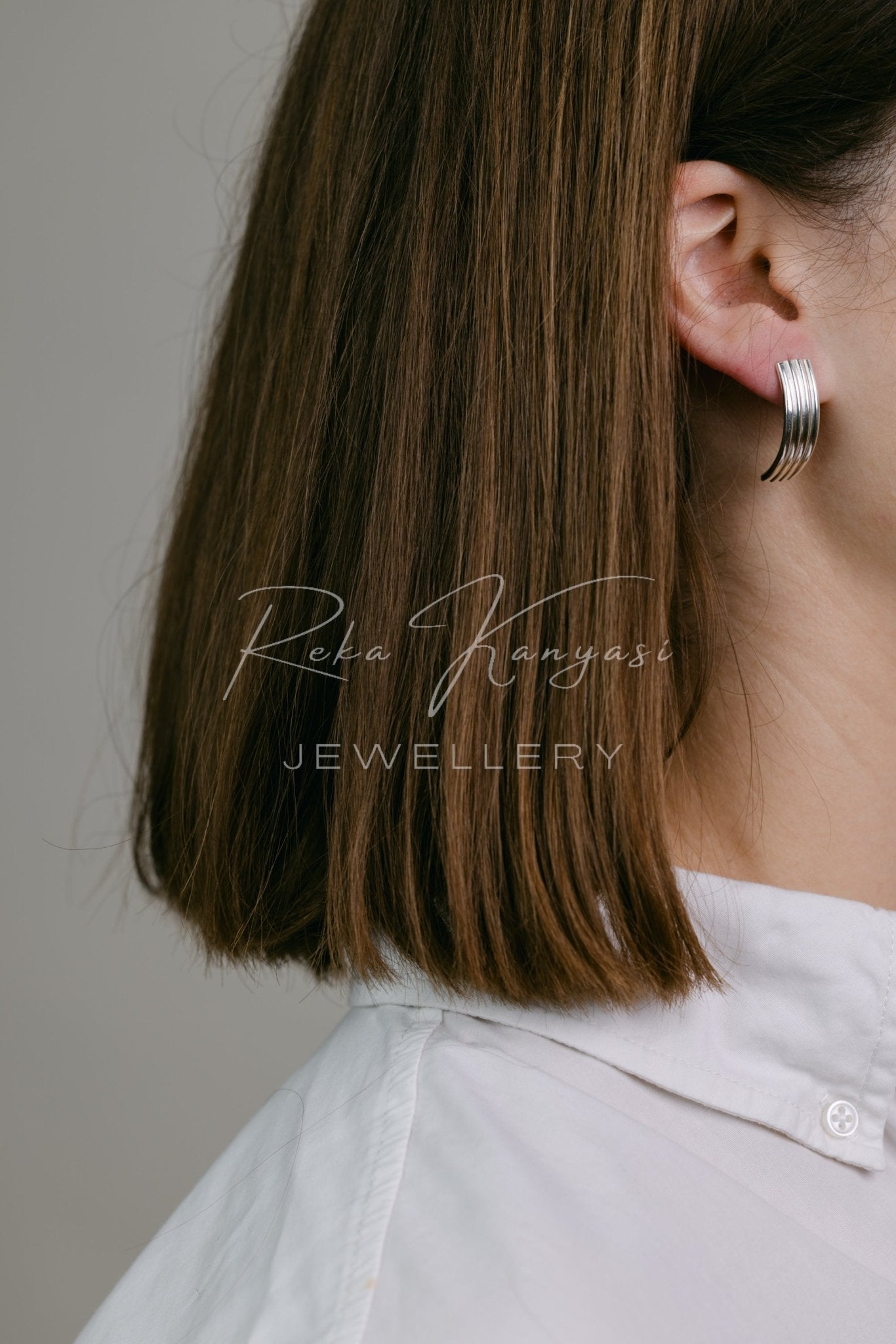 Ezüst Bogota fülbevaló - Reka Kanyasi Jewellery