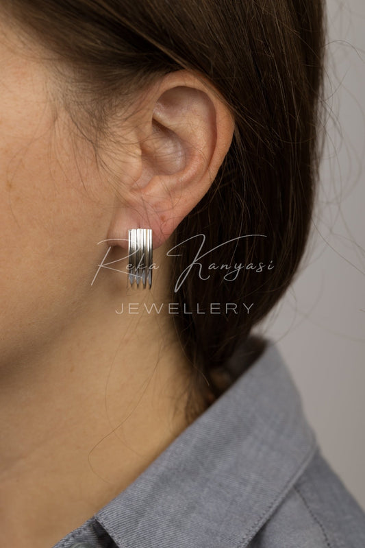 Ezüst Bogota fülbevaló - Reka Kanyasi Jewellery