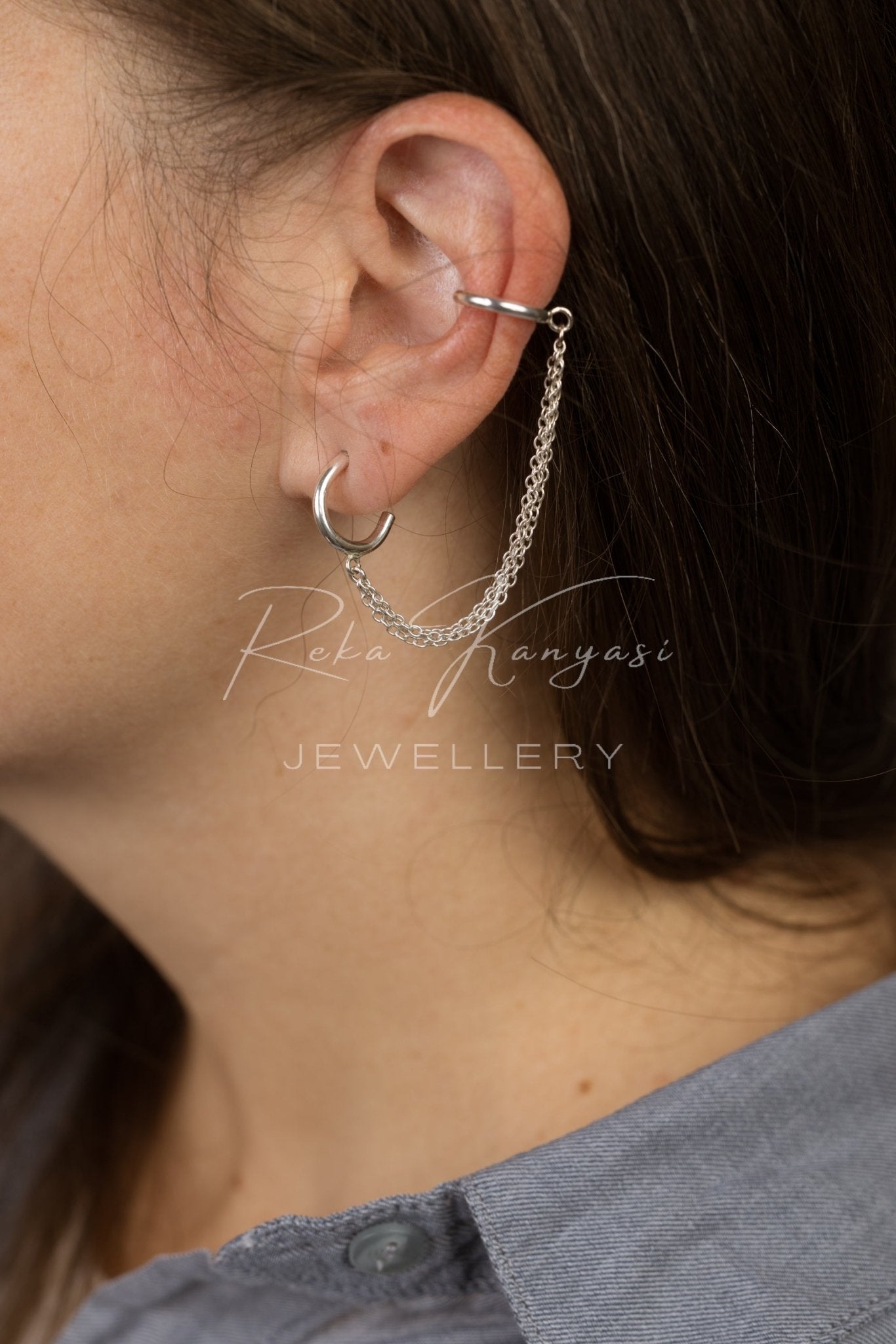 Ezüst fülékszer - Reka Kanyasi Jewellery