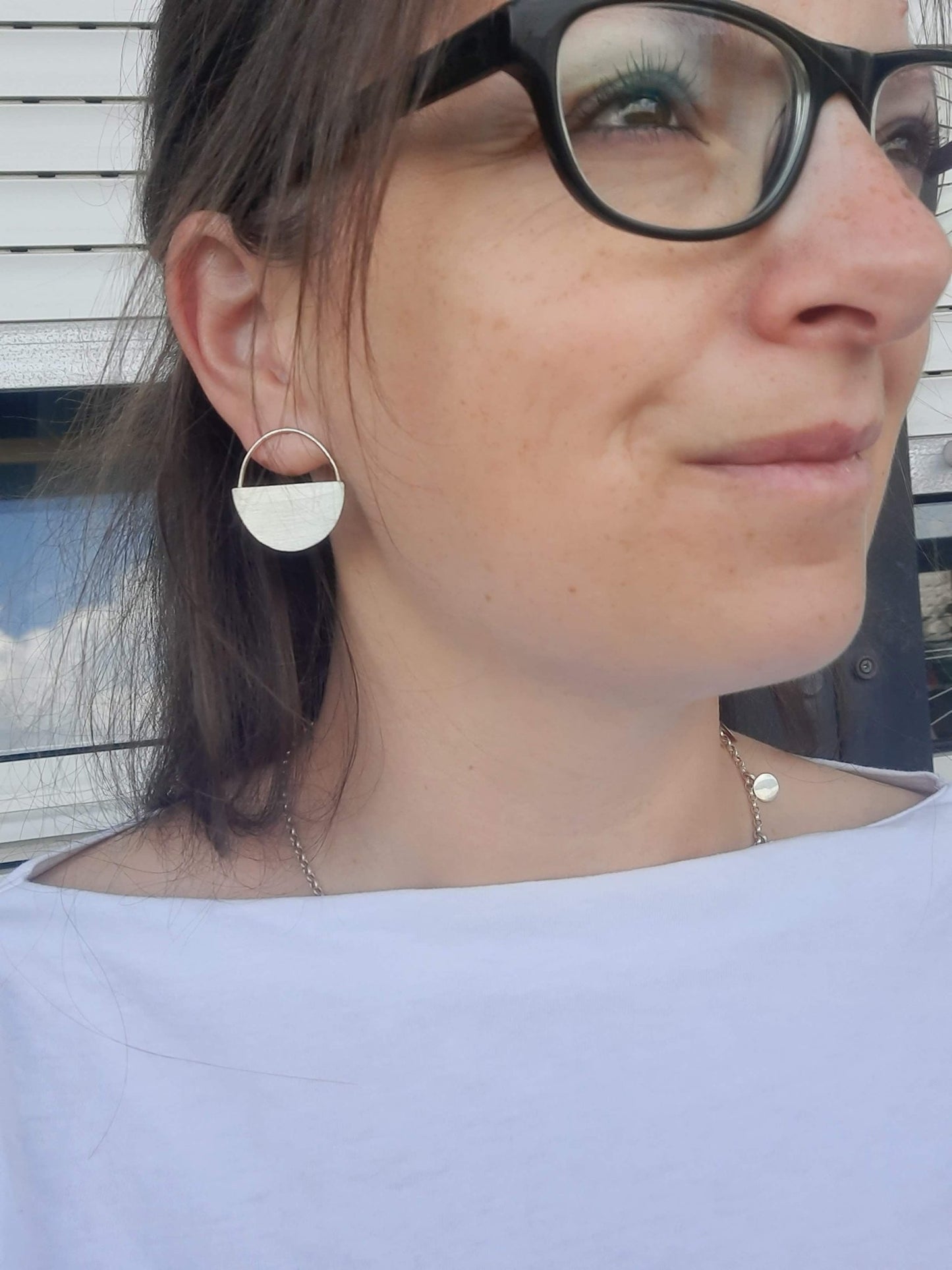 Halfmoon earrings - Félhold fülbevaló - Reka Kanyasi Jewellery