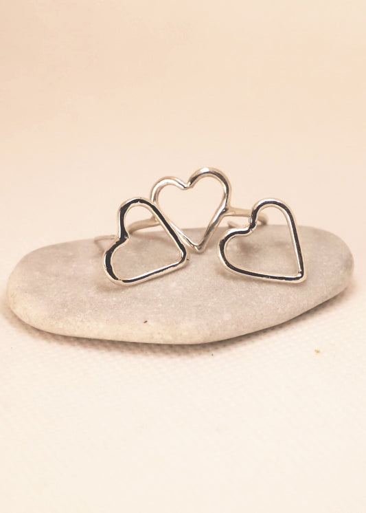 Heart - shaped sterling silver set - Szív alakú ezüst ékszer szett - Reka Kanyasi Jewellery