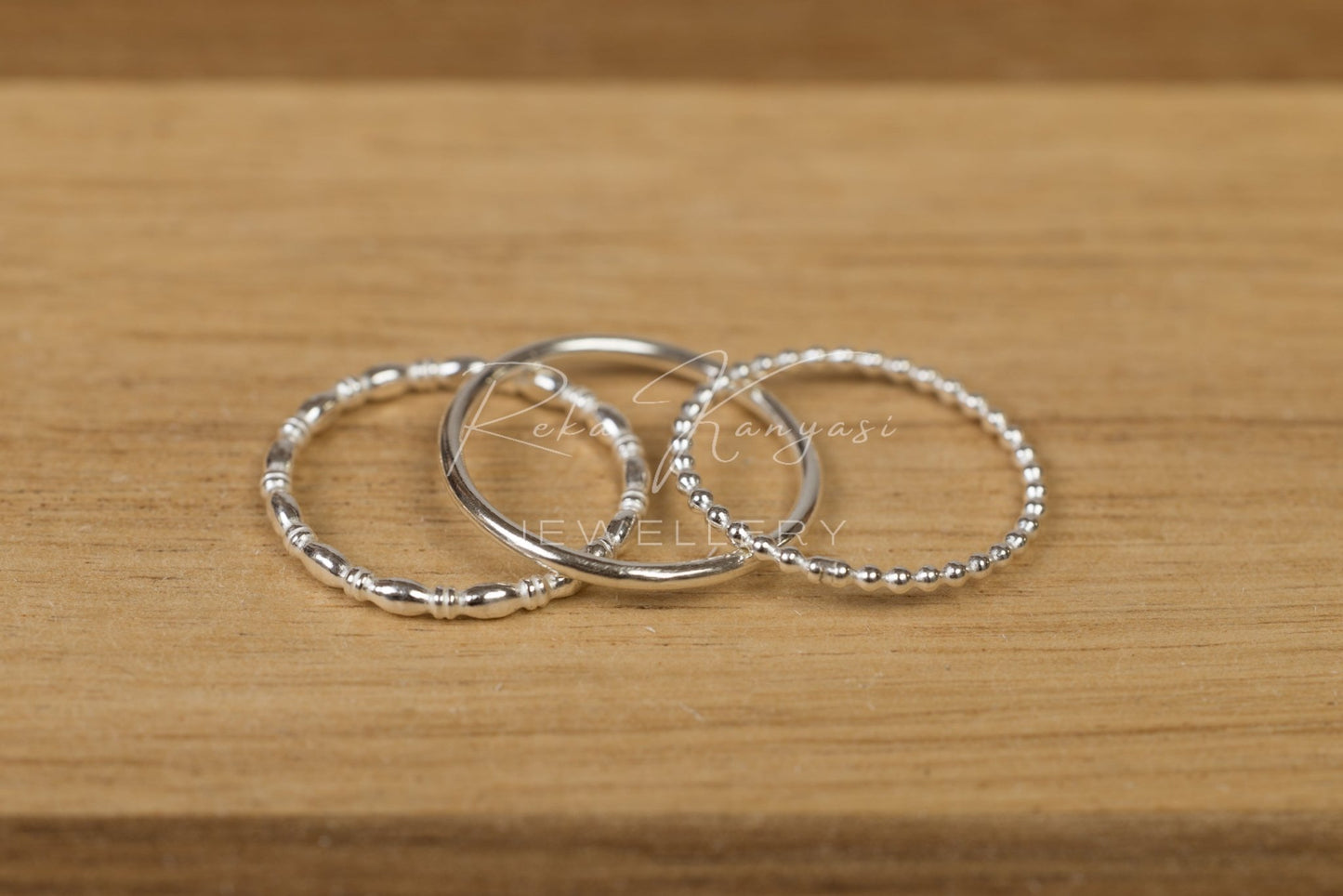 Linea ezüst gyűrű szett - Reka Kanyasi Jewellery