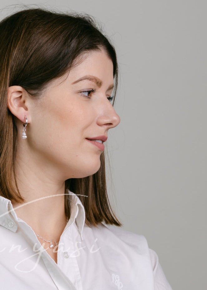 Lizy ezüst nyaklánc folyami gyönggyel - Reka Kanyasi Jewellery