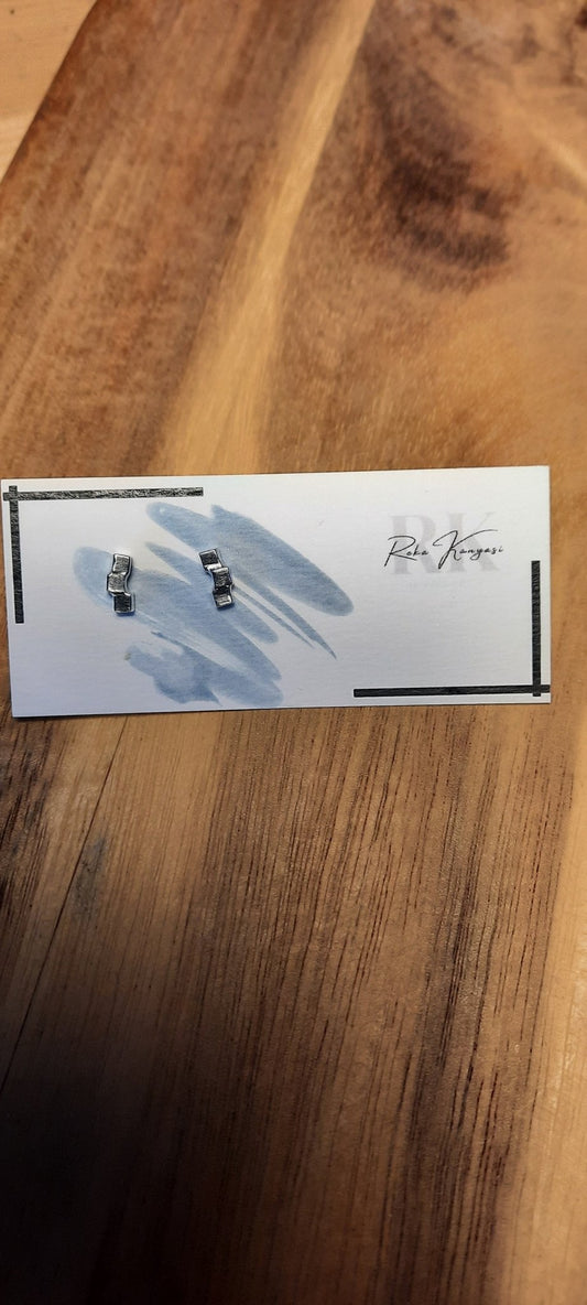 Rome ezüst minimalista fülbevaló - Reka Kanyasi Jewellery