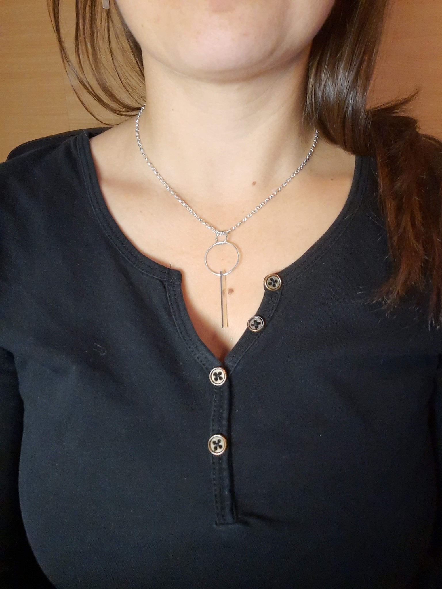 Savannah sterling silver necklace with pendant - Savannah ezüst nyaklánc medállal - Reka Kanyasi Jewellery
