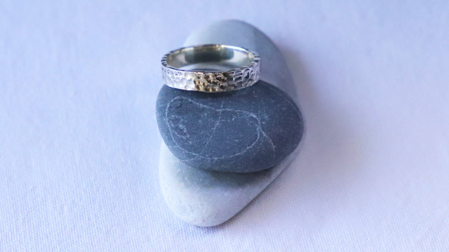 Simple hammered silver beauty ring - Egyszerű kalapált szépség ezüst gyűrű - Reka Kanyasi Jewellery