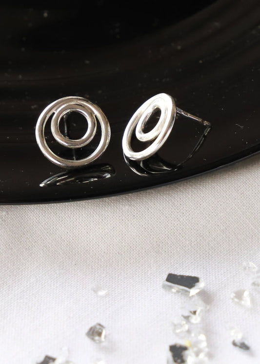 The FAMILY silver circles earrings - A CSALÁD ezüst körök fülbevaló - Reka Kanyasi Jewellery