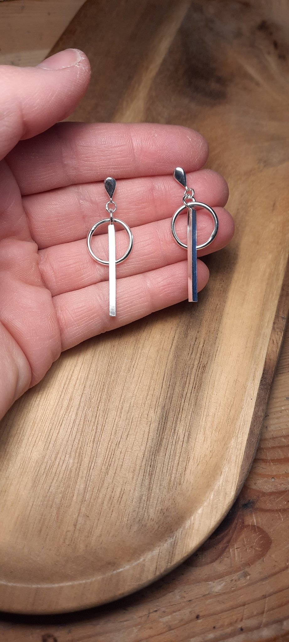 Végletek ezüst fülbevaló - Reka Kanyasi Jewellery